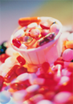 Photo of a variety of different drug treatments.